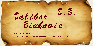 Dalibor Biuković vizit kartica